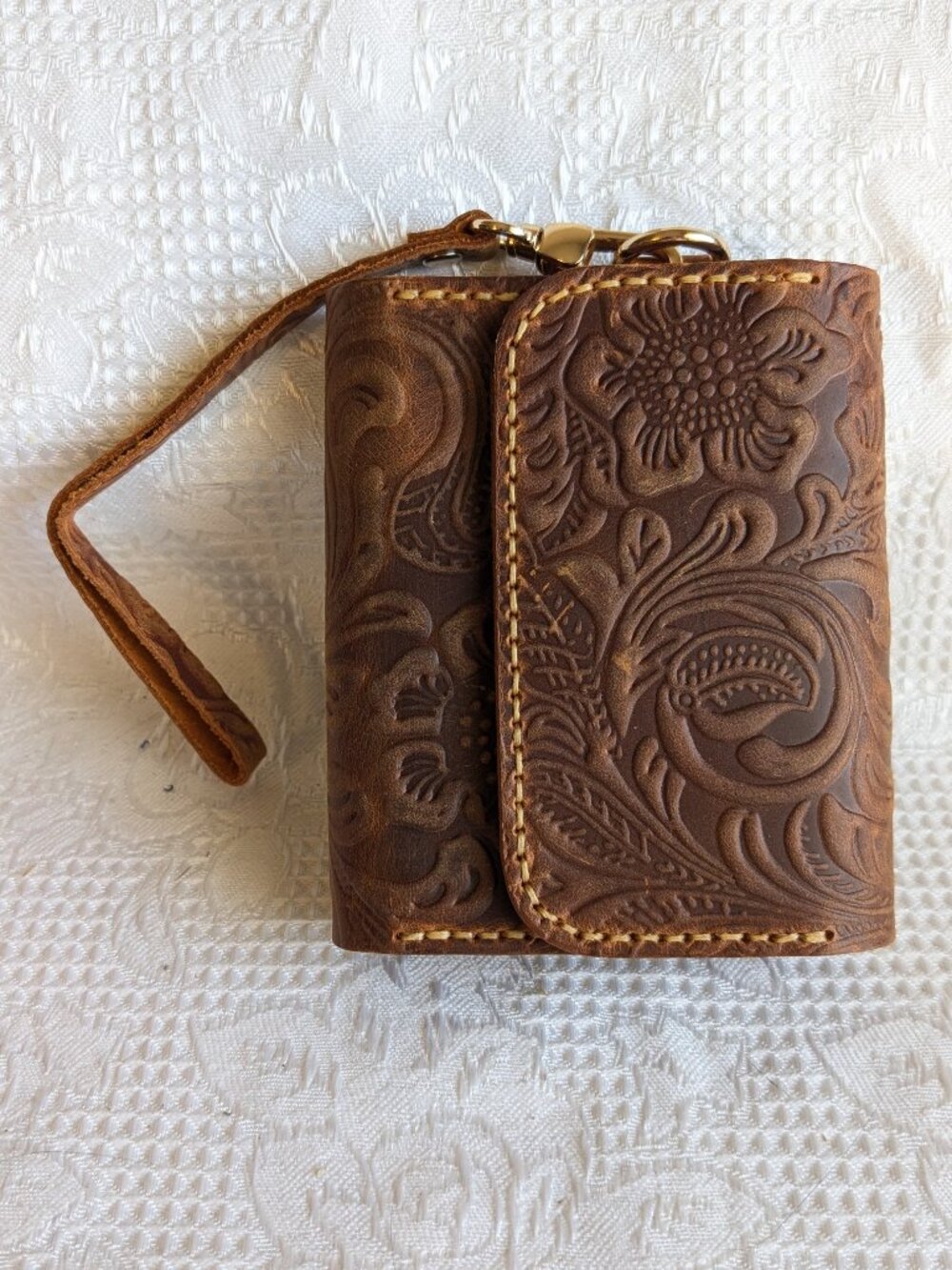 Toros Handmade Leather Wristlet Wallet Coin Pouch